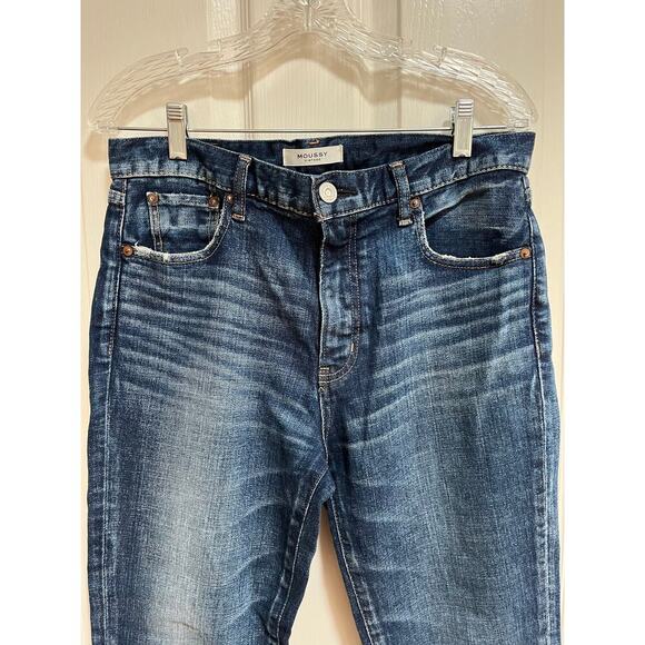 Moussy Vintage Dark Wash Straight Leg Denim Jeans 29 Made in Japan - Picture 2 of 11